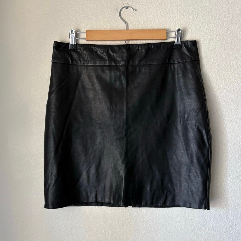 Forever New Faux Leather black Mini Skirt Whimsygoth Grunge Biker going out y2k